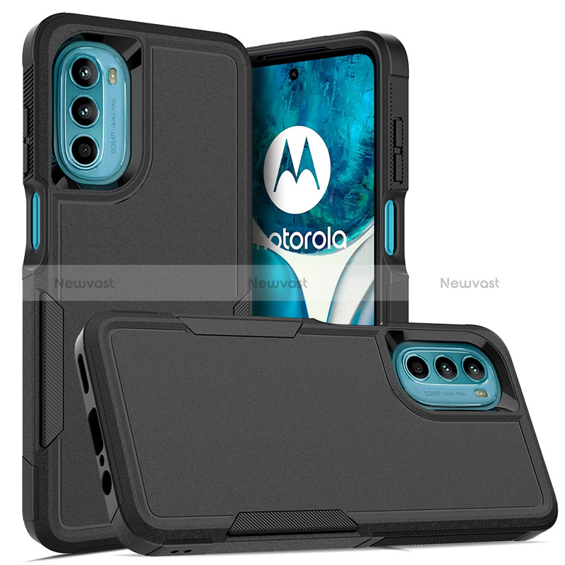 Silicone Matte Finish and Plastic Back Cover Case 360 Degrees MQ1 for Motorola Moto G82 5G