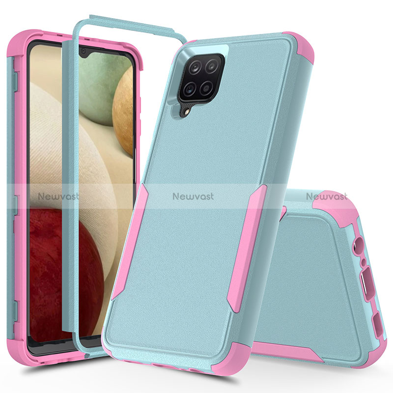 Silicone Matte Finish and Plastic Back Cover Case 360 Degrees MQ1 for Samsung Galaxy A12 5G