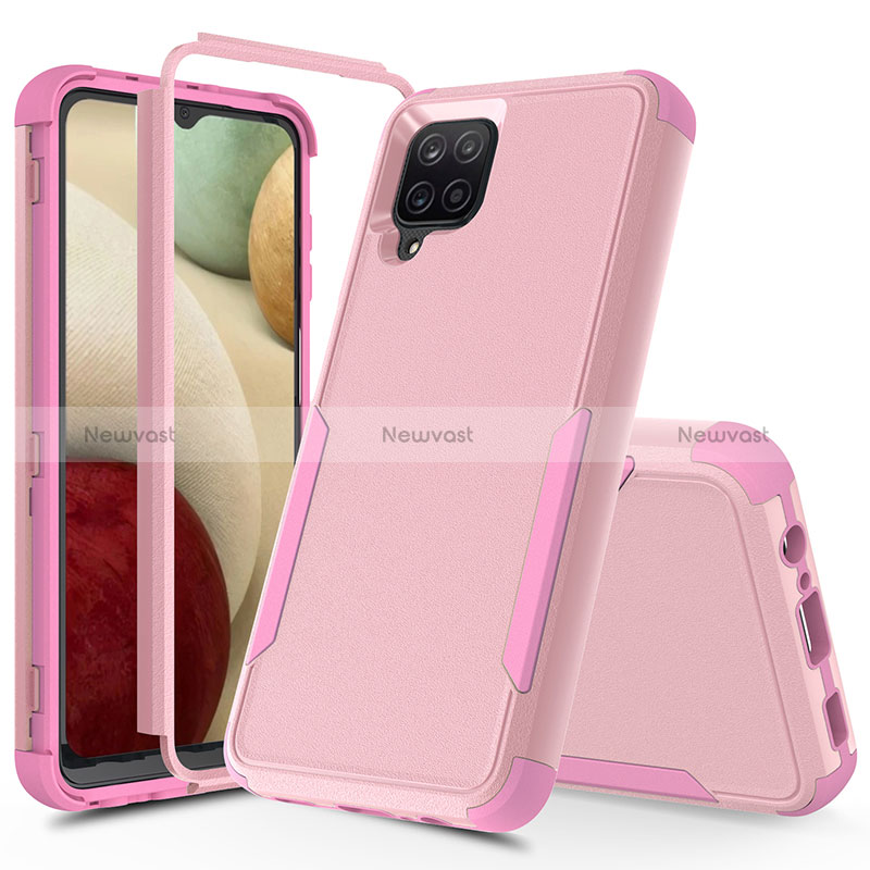 Silicone Matte Finish and Plastic Back Cover Case 360 Degrees MQ1 for Samsung Galaxy A12 Nacho