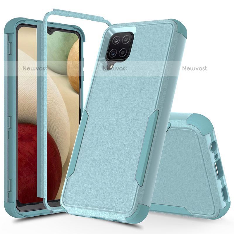 Silicone Matte Finish and Plastic Back Cover Case 360 Degrees MQ1 for Samsung Galaxy F12