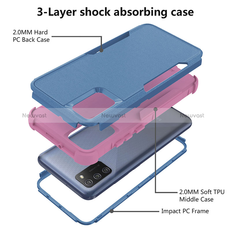 Silicone Matte Finish and Plastic Back Cover Case 360 Degrees MQ1 for Samsung Galaxy M02s