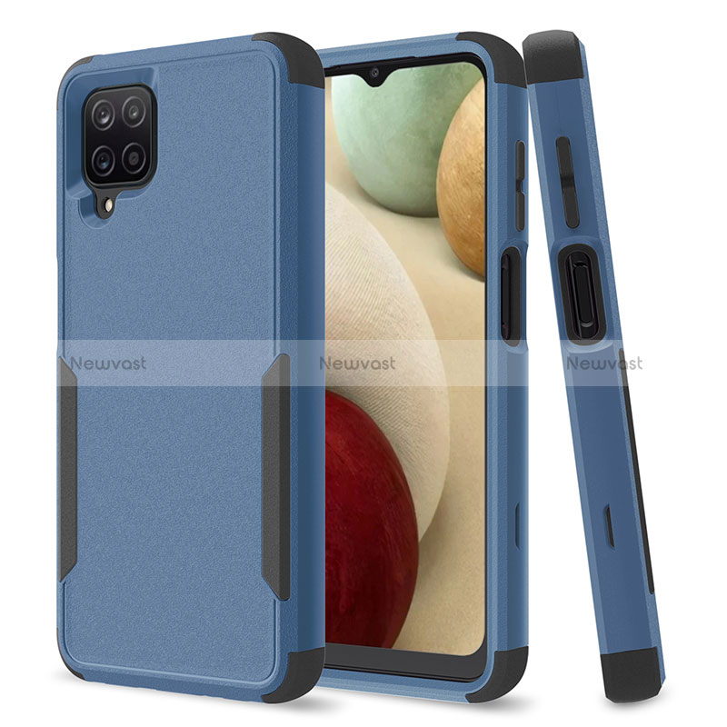 Silicone Matte Finish and Plastic Back Cover Case 360 Degrees MQ1 for Samsung Galaxy M12