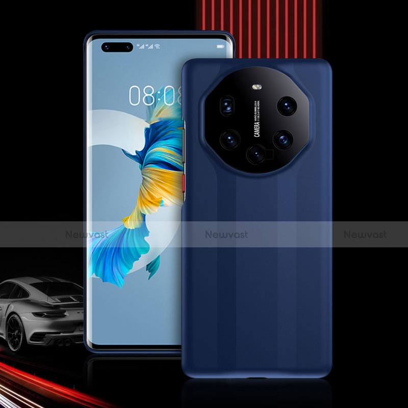 Silicone Matte Finish and Plastic Back Cover Case 360 Degrees R01 for Huawei Mate 40 Pro Blue