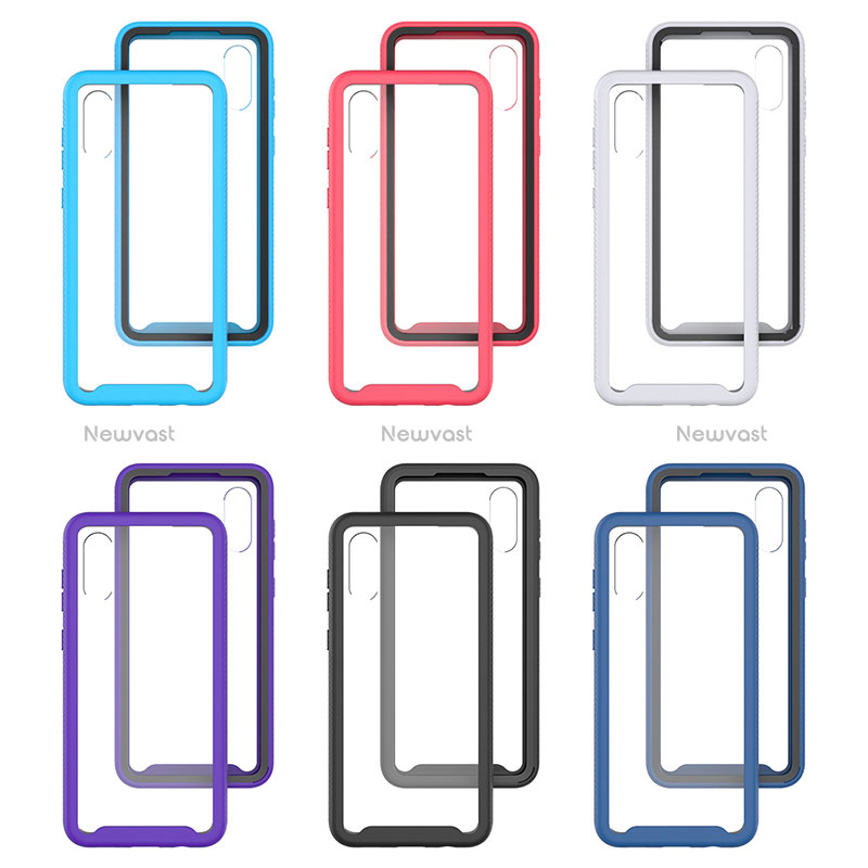 Silicone Matte Finish and Plastic Back Cover Case 360 Degrees U01 for Samsung Galaxy M02