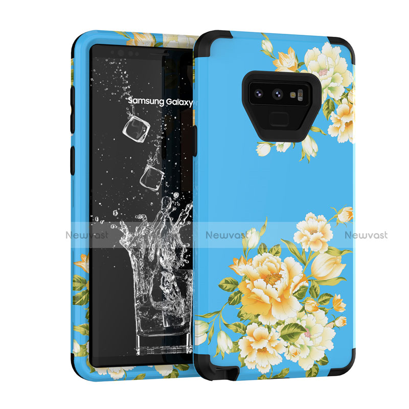 Silicone Matte Finish and Plastic Back Cover Case 360 Degrees U01 for Samsung Galaxy Note 9