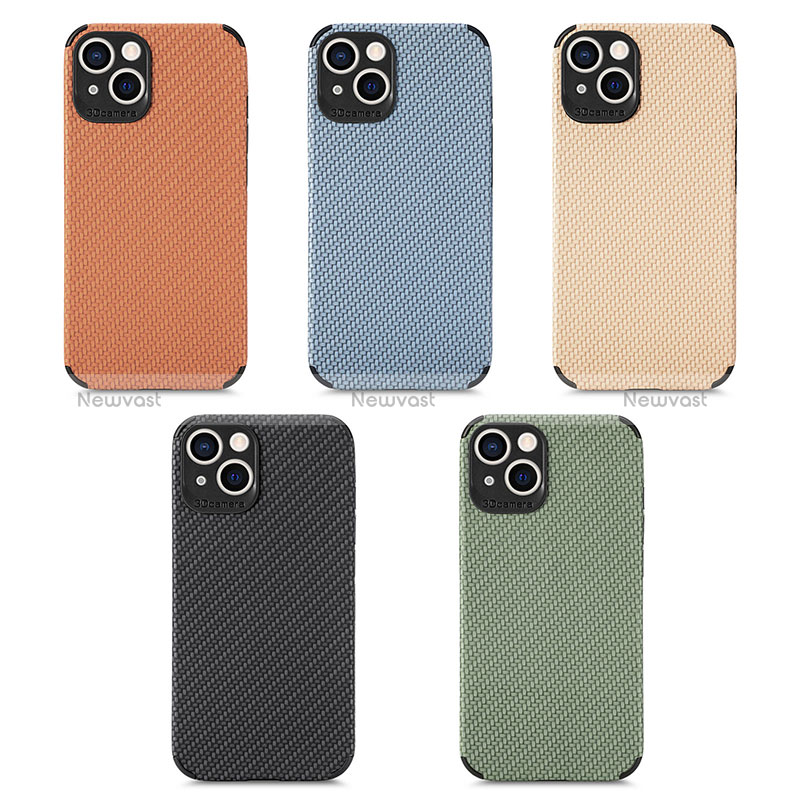 Silicone Matte Finish and Plastic Back Cover Case 360 Degrees U04 for Apple iPhone 15 Plus
