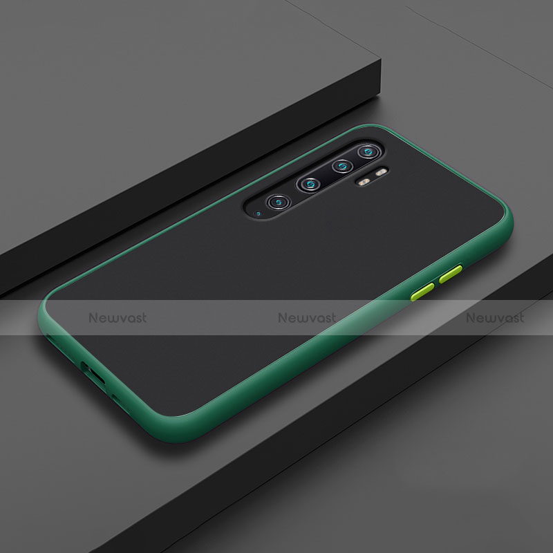 Silicone Matte Finish and Plastic Back Cover Case D01 for Xiaomi Mi Note 10 Pro Green