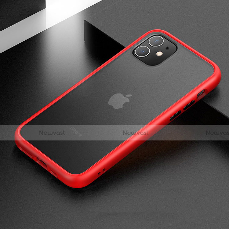 Silicone Matte Finish and Plastic Back Cover Case for Apple iPhone 11