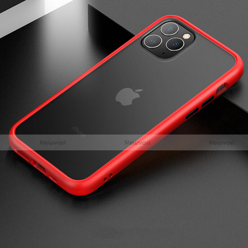 Silicone Matte Finish and Plastic Back Cover Case for Apple iPhone 11 Pro Max