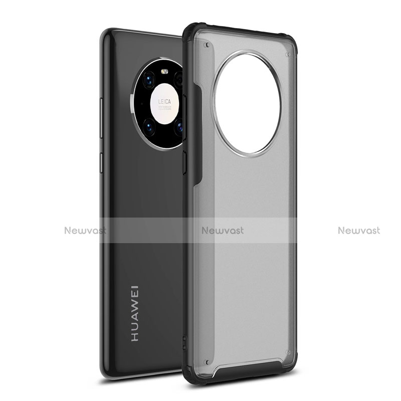 Silicone Matte Finish and Plastic Back Cover Case for Huawei Mate 40 Black