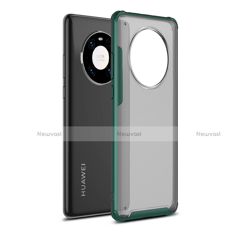 Silicone Matte Finish and Plastic Back Cover Case for Huawei Mate 40 Green