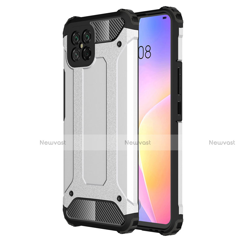 Silicone Matte Finish and Plastic Back Cover Case for Huawei Nova 8 SE 5G