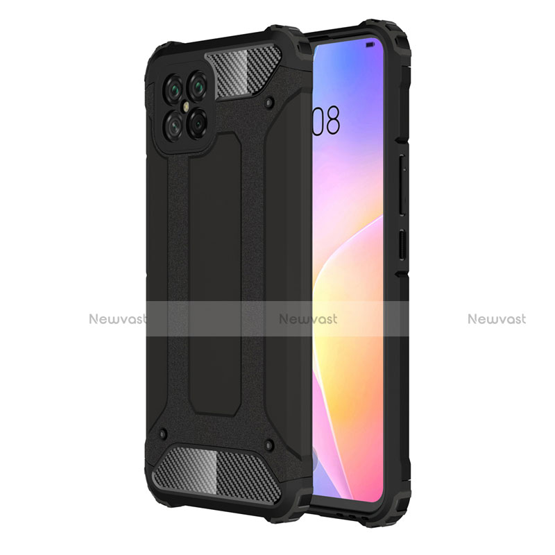 Silicone Matte Finish and Plastic Back Cover Case for Huawei Nova 8 SE 5G