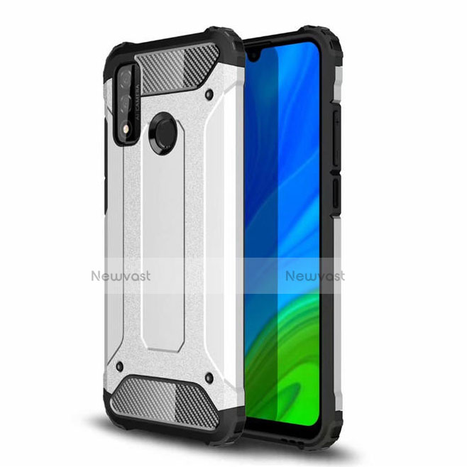 Silicone Matte Finish and Plastic Back Cover Case for Huawei P Smart (2020)