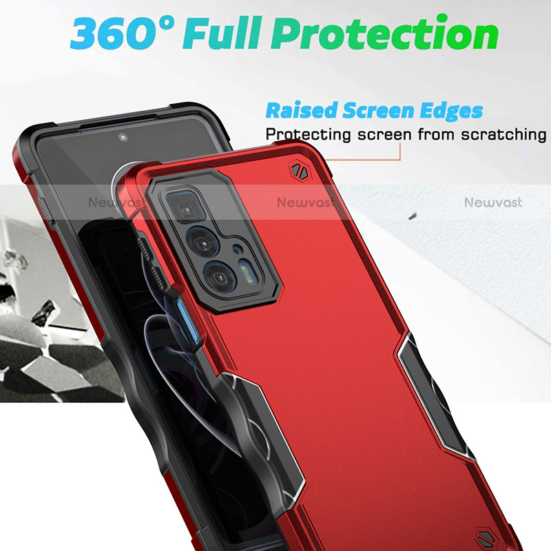 Silicone Matte Finish and Plastic Back Cover Case for Motorola Moto Edge 20 Pro 5G