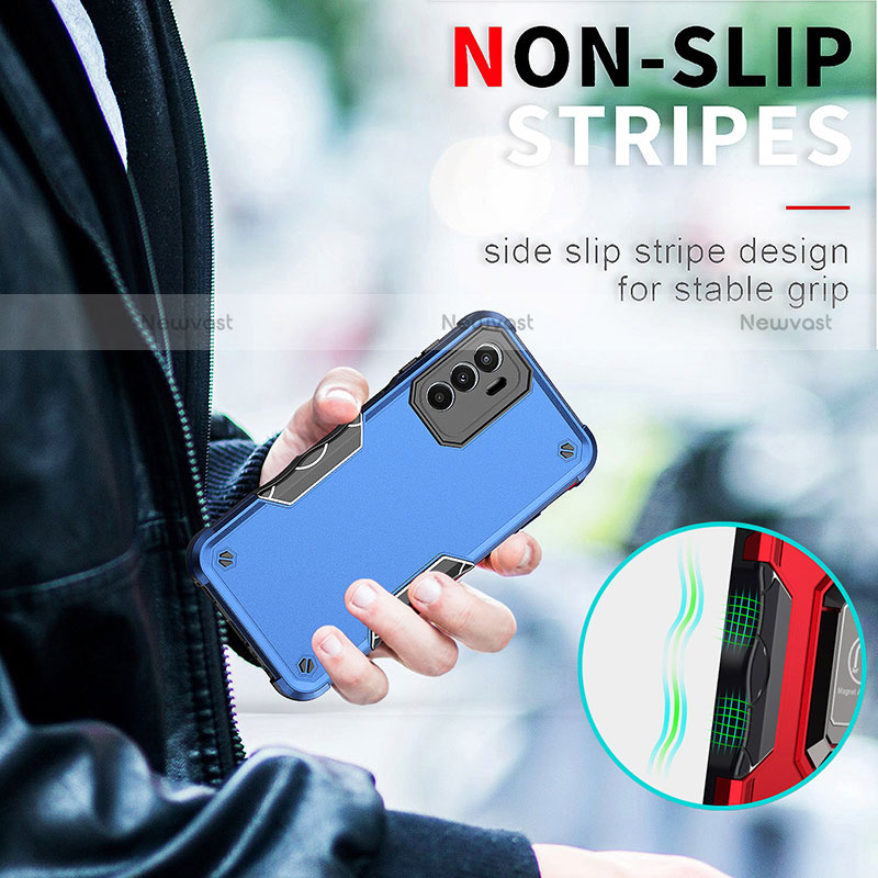 Silicone Matte Finish and Plastic Back Cover Case for Motorola Moto Edge (2022) 5G