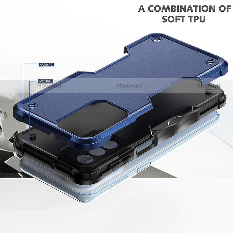 Silicone Matte Finish and Plastic Back Cover Case for Motorola Moto Edge (2022) 5G