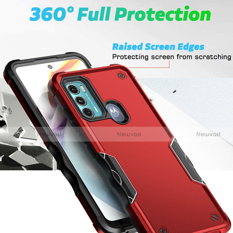 Silicone Matte Finish and Plastic Back Cover Case for Motorola Moto G40 Fusion