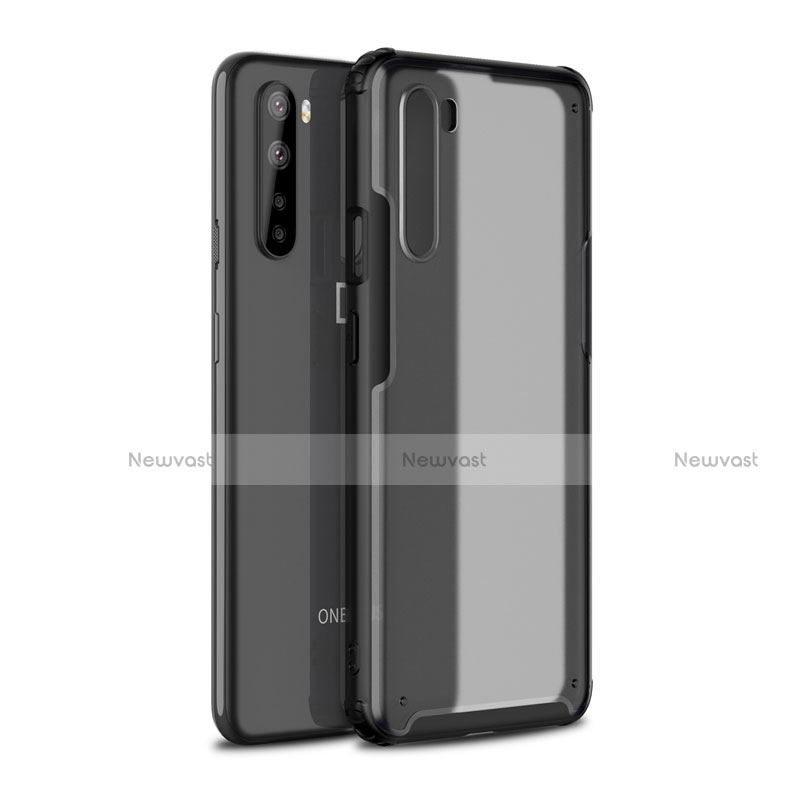 Silicone Matte Finish and Plastic Back Cover Case for OnePlus Nord Black
