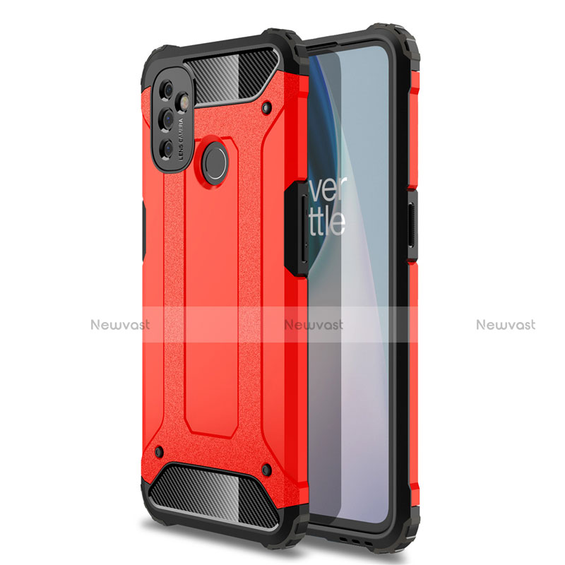 Silicone Matte Finish and Plastic Back Cover Case for OnePlus Nord N100
