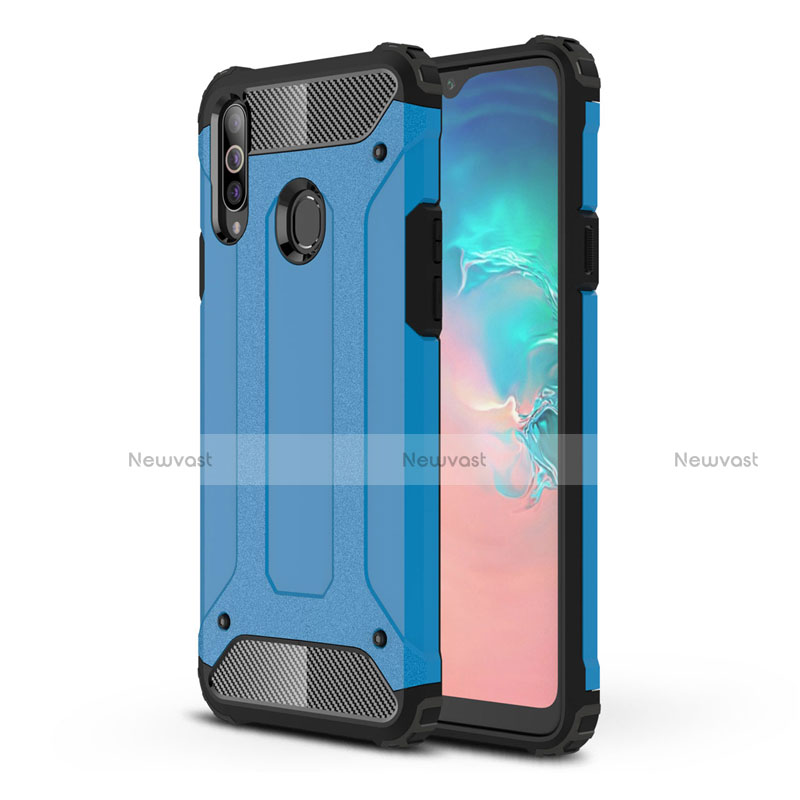 Silicone Matte Finish and Plastic Back Cover Case for Samsung Galaxy A20s