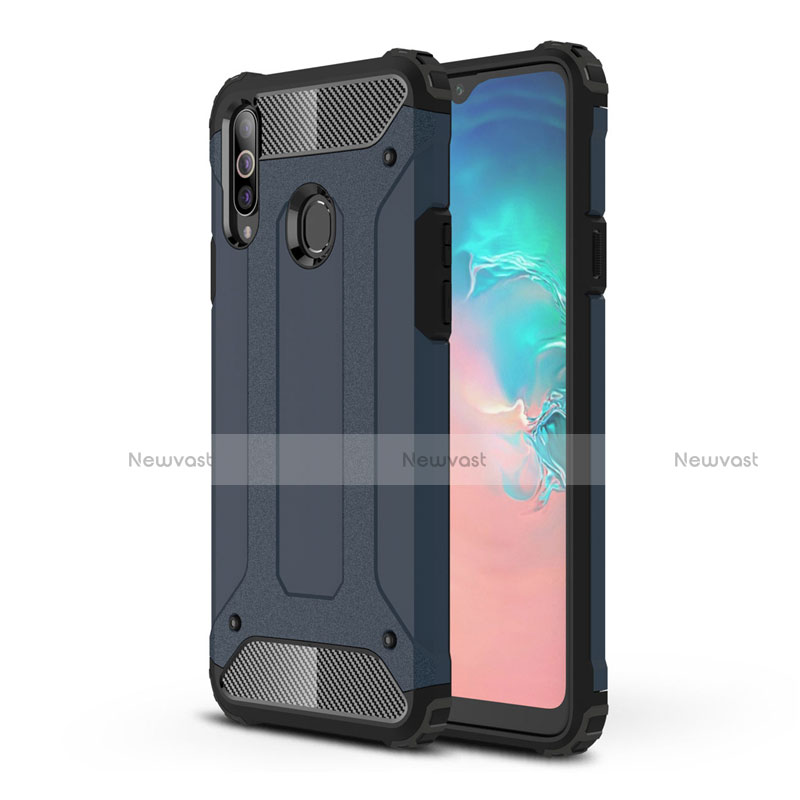 Silicone Matte Finish and Plastic Back Cover Case for Samsung Galaxy A20s