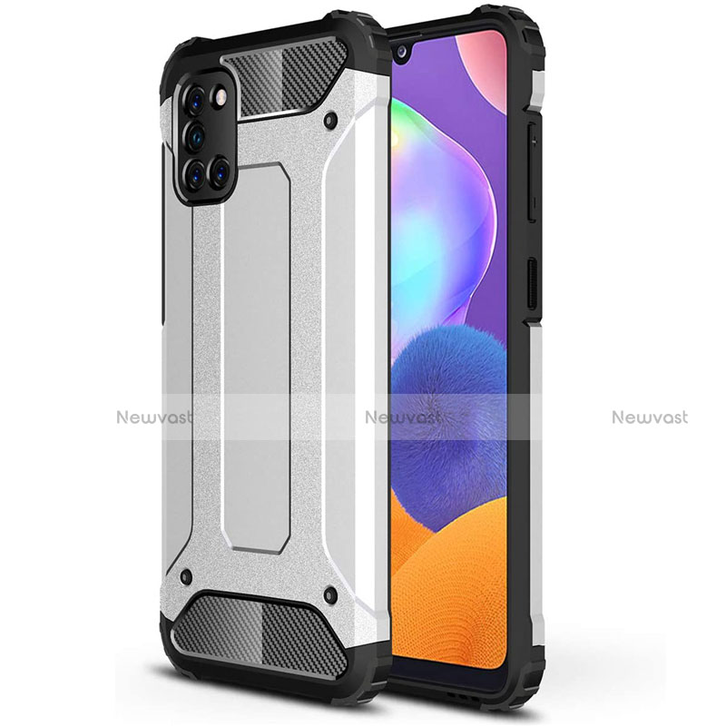 Silicone Matte Finish and Plastic Back Cover Case for Samsung Galaxy A31