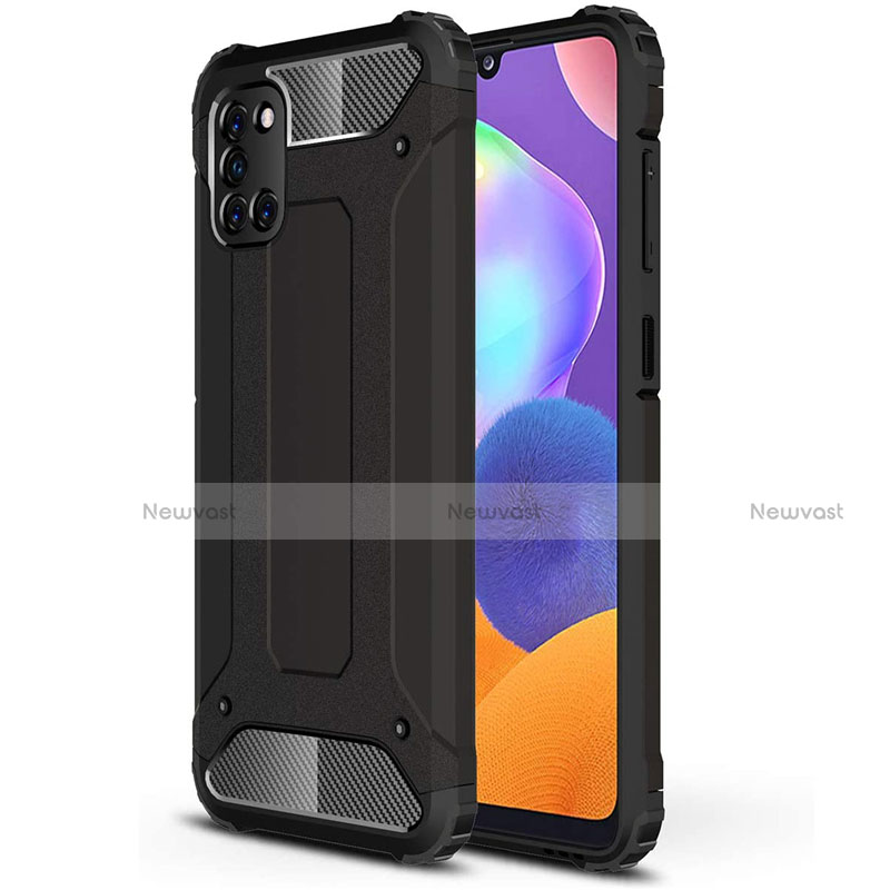 Silicone Matte Finish and Plastic Back Cover Case for Samsung Galaxy A31