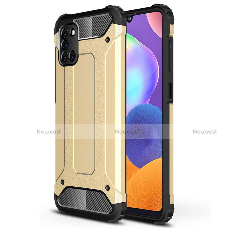 Silicone Matte Finish and Plastic Back Cover Case for Samsung Galaxy A31