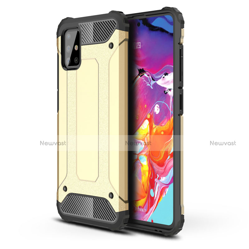 Silicone Matte Finish and Plastic Back Cover Case for Samsung Galaxy A51 4G