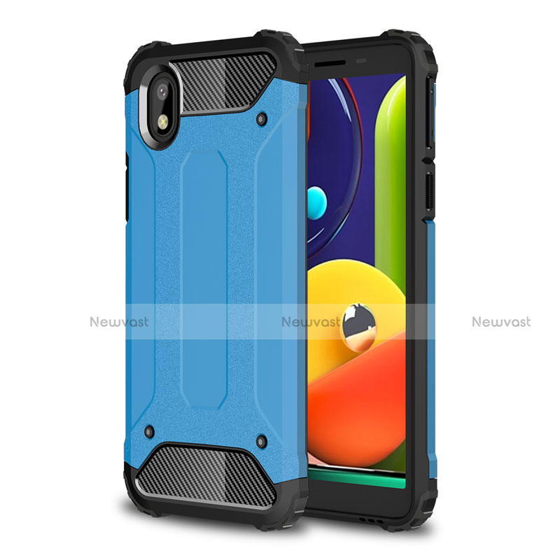 Silicone Matte Finish and Plastic Back Cover Case for Samsung Galaxy M01 Core