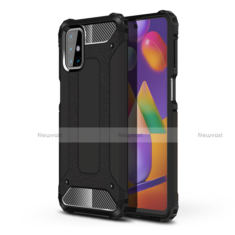 Silicone Matte Finish and Plastic Back Cover Case for Samsung Galaxy M31s
