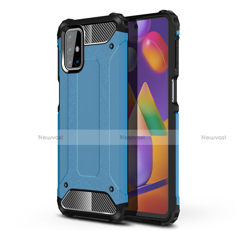 Silicone Matte Finish and Plastic Back Cover Case for Samsung Galaxy M31s