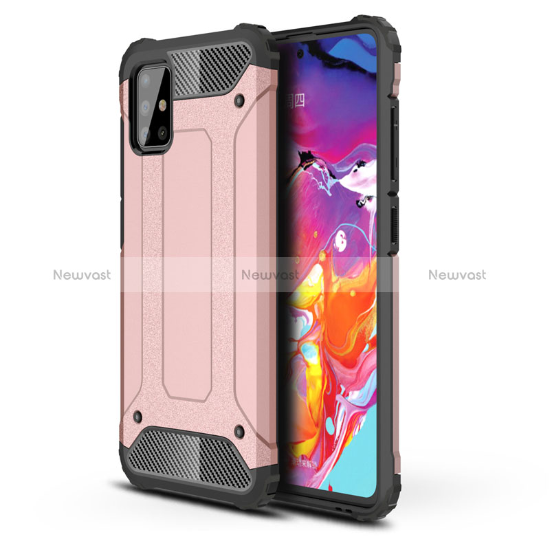 Silicone Matte Finish and Plastic Back Cover Case for Samsung Galaxy M40S