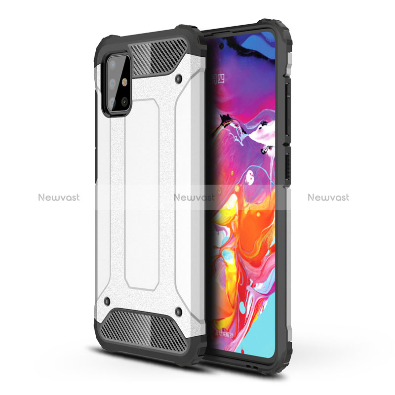 Silicone Matte Finish and Plastic Back Cover Case for Samsung Galaxy M40S