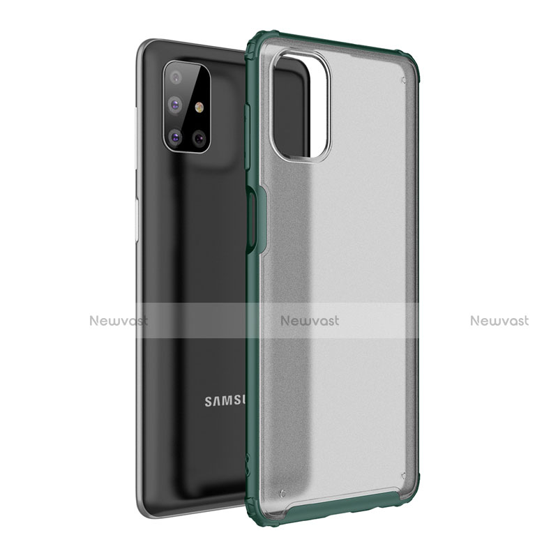 Silicone Matte Finish and Plastic Back Cover Case for Samsung Galaxy M51