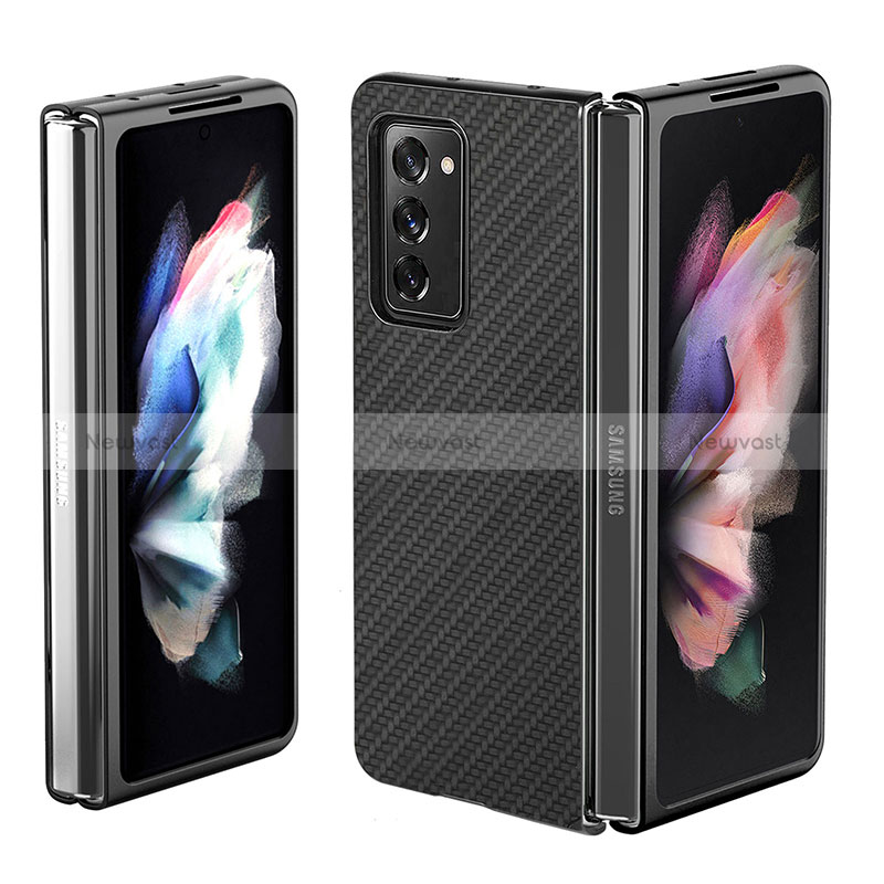 Silicone Matte Finish and Plastic Back Cover Case for Samsung Galaxy Z Fold2 5G