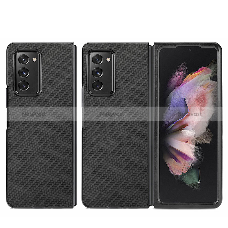 Silicone Matte Finish and Plastic Back Cover Case for Samsung Galaxy Z Fold2 5G