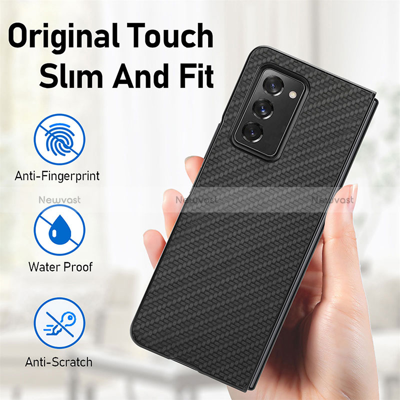 Silicone Matte Finish and Plastic Back Cover Case for Samsung Galaxy Z Fold2 5G