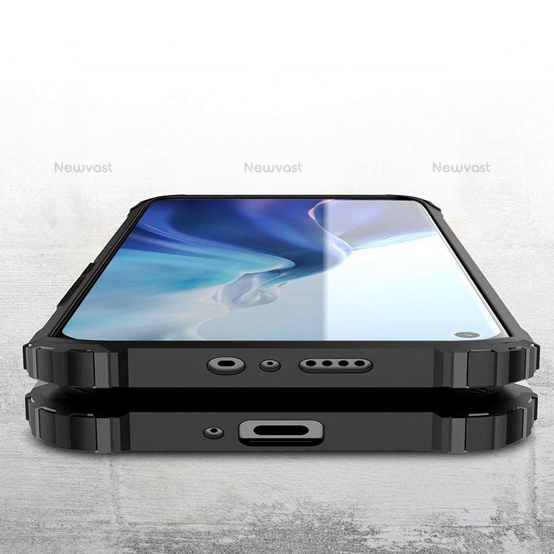 Silicone Matte Finish and Plastic Back Cover Case for Xiaomi Mi 11 Pro 5G
