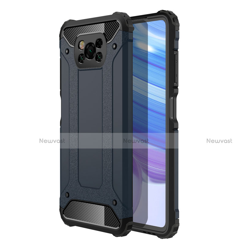 Silicone Matte Finish and Plastic Back Cover Case for Xiaomi Poco X3 Pro