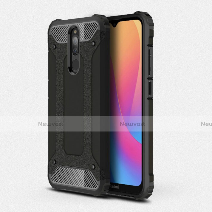 Silicone Matte Finish and Plastic Back Cover Case for Xiaomi Redmi 8