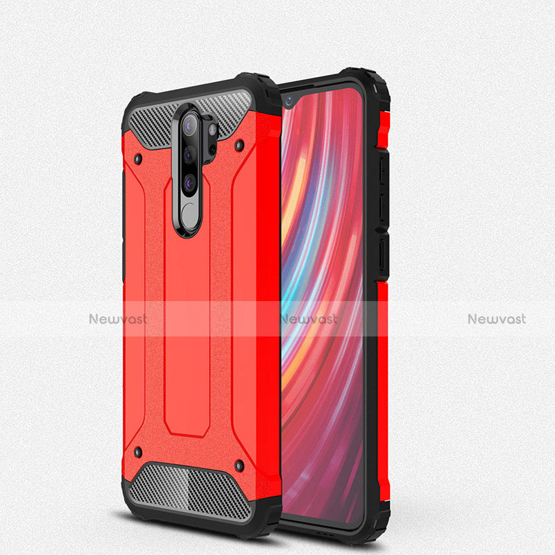 Silicone Matte Finish and Plastic Back Cover Case for Xiaomi Redmi Note 8 Pro