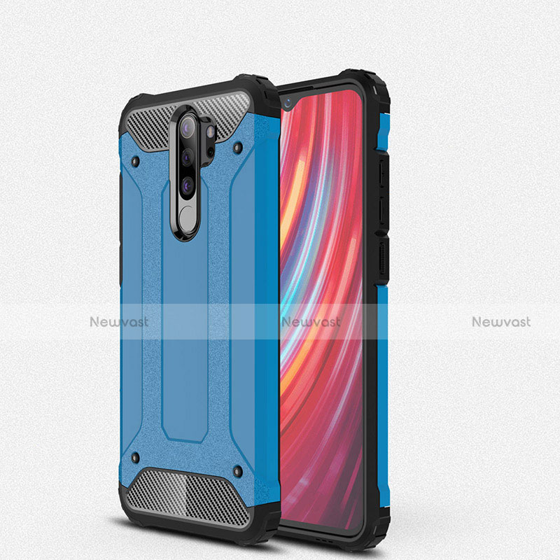 Silicone Matte Finish and Plastic Back Cover Case for Xiaomi Redmi Note 8 Pro