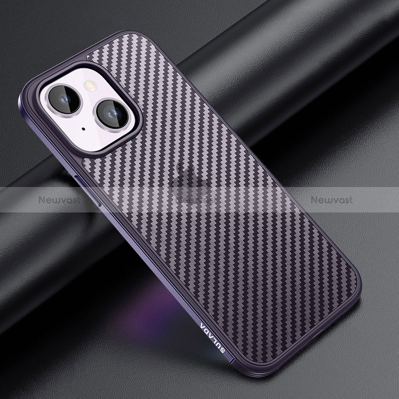 Silicone Matte Finish and Plastic Back Cover Case LD1 for Apple iPhone 14 Plus
