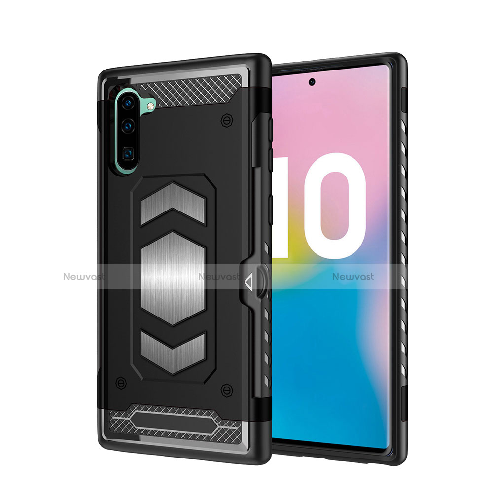 Silicone Matte Finish and Plastic Back Cover Case Magnetic for Samsung Galaxy Note 10