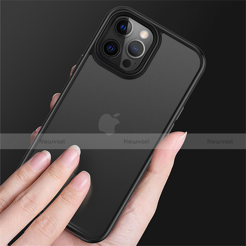 Silicone Matte Finish and Plastic Back Cover Case N01 for Apple iPhone 12 Pro