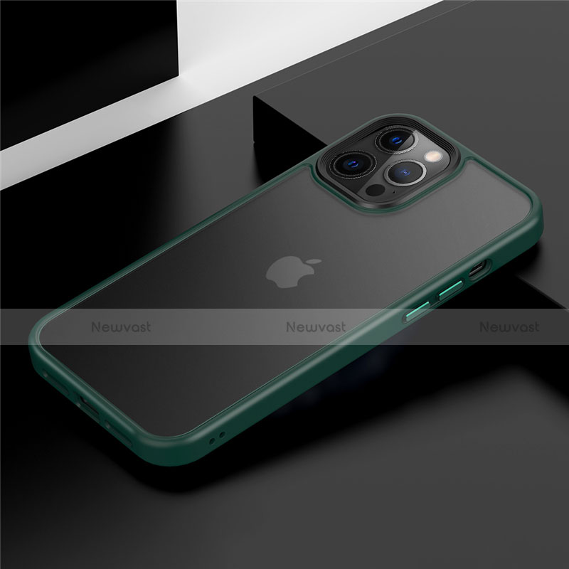 Silicone Matte Finish and Plastic Back Cover Case N01 for Apple iPhone 12 Pro Max