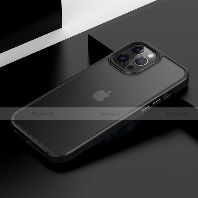 Silicone Matte Finish and Plastic Back Cover Case N01 for Apple iPhone 12 Pro Max
