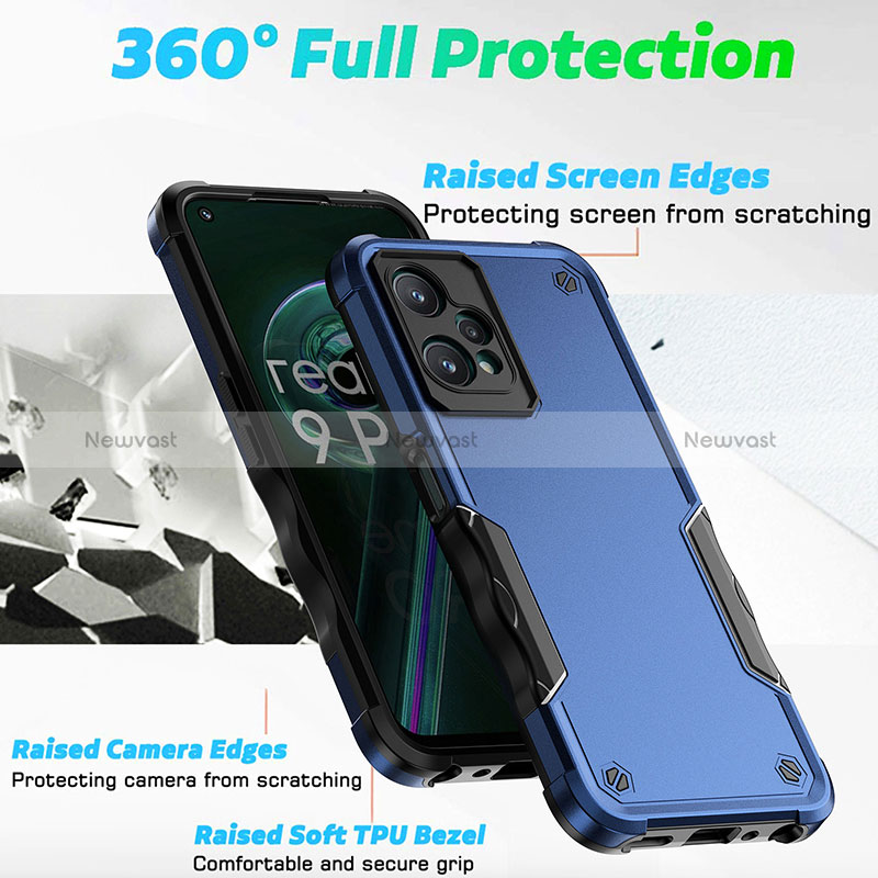 Silicone Matte Finish and Plastic Back Cover Case QW1 for Realme 9 Pro 5G